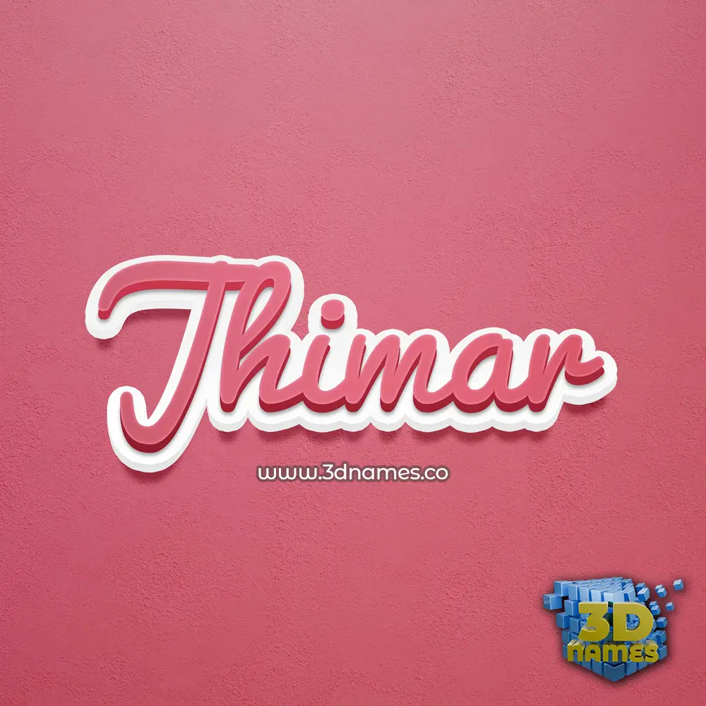 jhimar in Red Scribble style - 3D name wallpaper