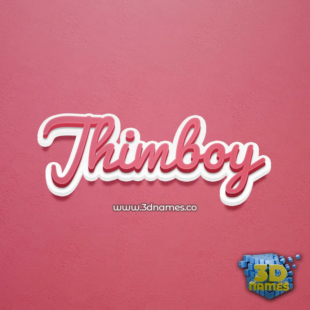 jhimboy in Red Scribble style - 3D name wallpaper