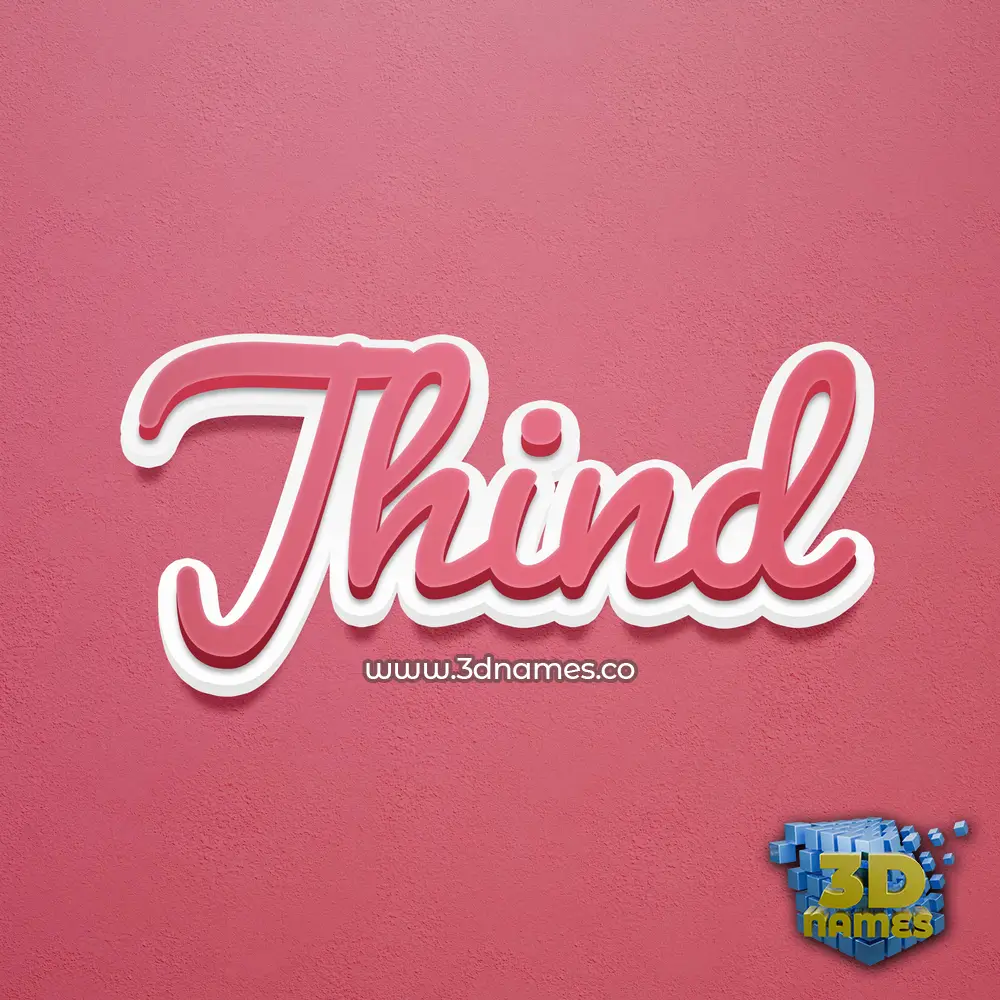 jhind in Red Scribble style - 3D name wallpaper