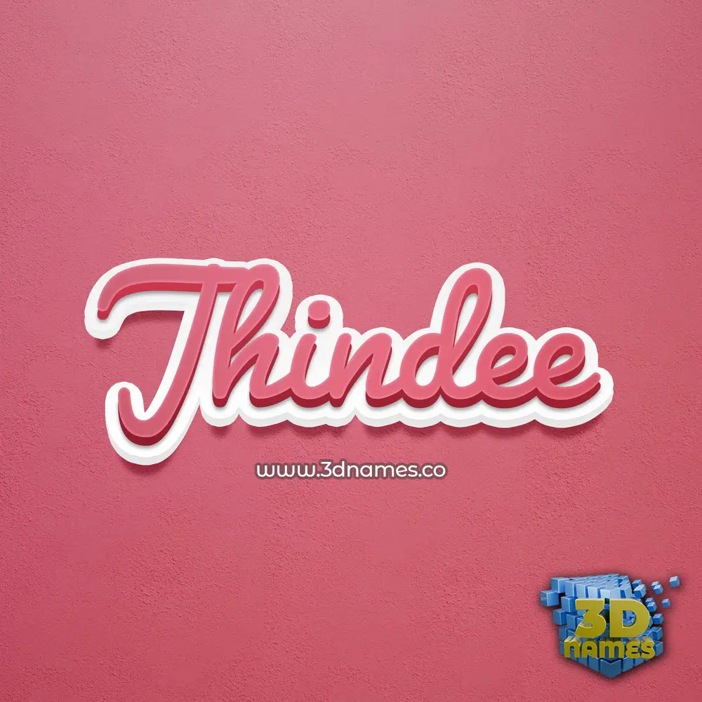 jhindee in Red Scribble style - 3D name wallpaper