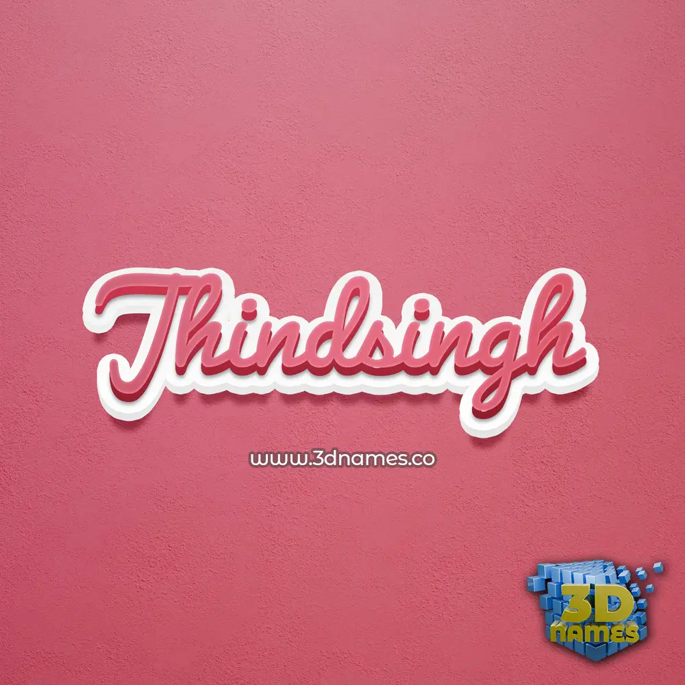 jhindsingh in Red Scribble style - 3D name wallpaper