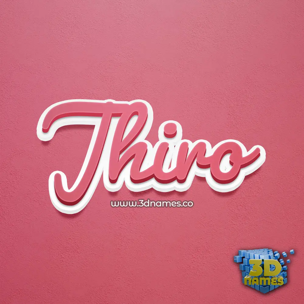 jhiro in Red Scribble style - 3D name wallpaper