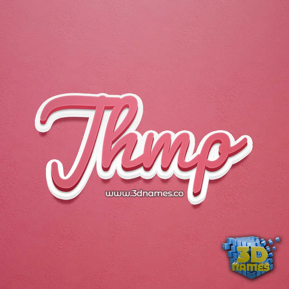 jhmp in Red Scribble style - 3D name wallpaper