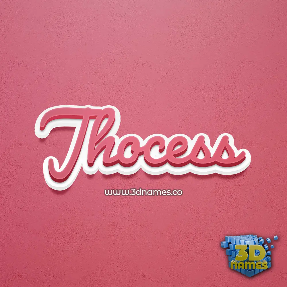 jhocess in Red Scribble style - 3D name wallpaper