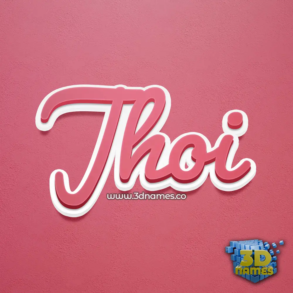 jhoi in Red Scribble style - 3D name wallpaper