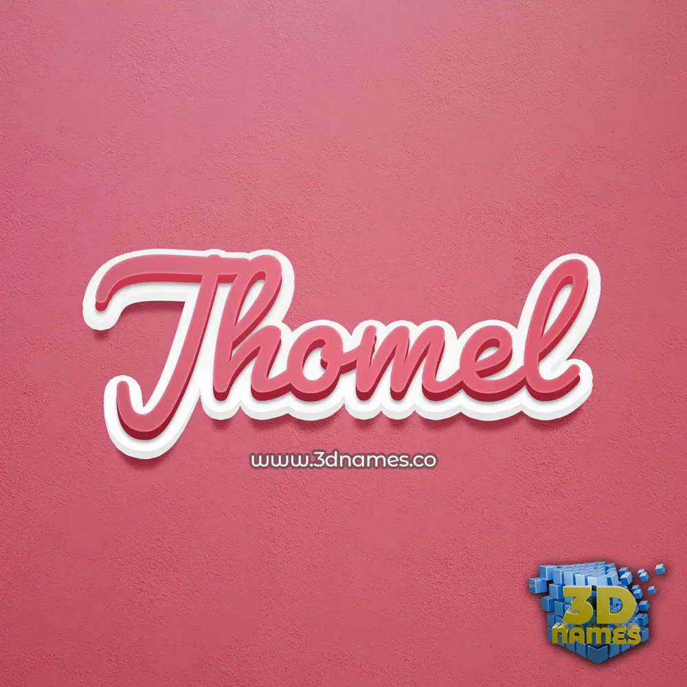 jhomel in Red Scribble style - 3D name wallpaper