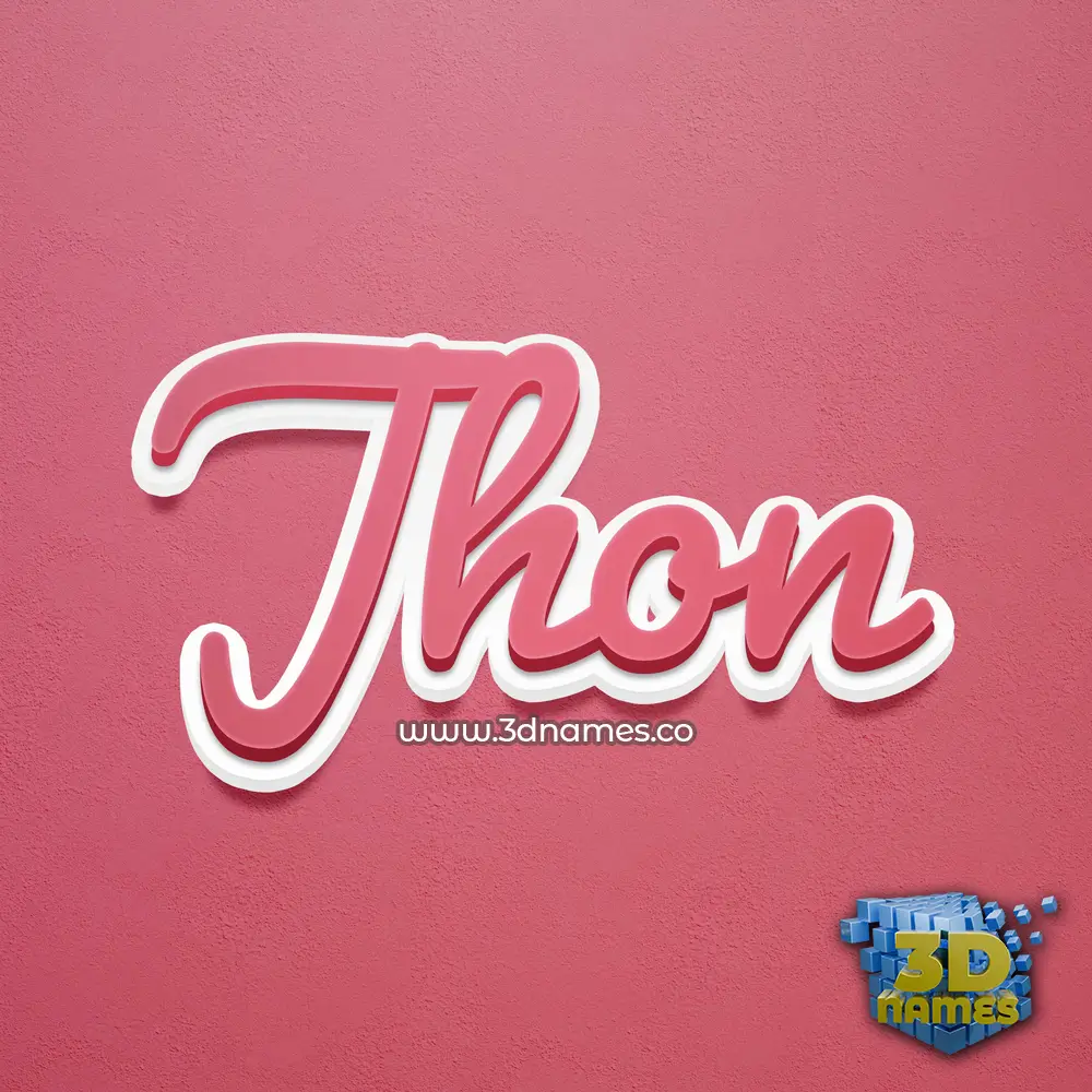 jhon in Red Scribble style - 3D name wallpaper