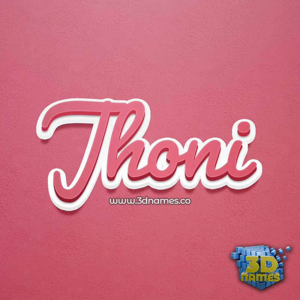 jhoni in Red Scribble style - 3D name wallpaper