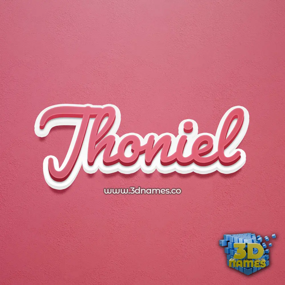 jhoniel in Red Scribble style - 3D name wallpaper
