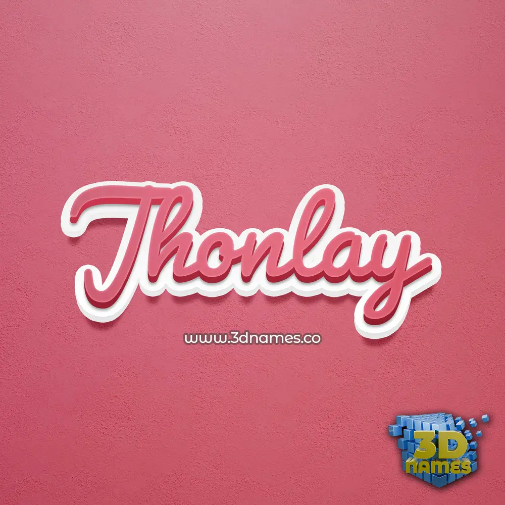jhonlay in Red Scribble style - 3D name wallpaper