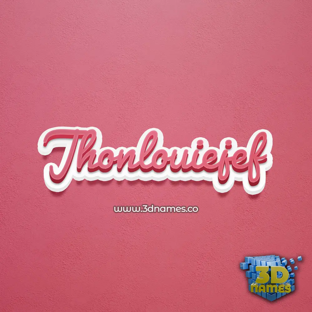 jhonlouiejef in Red Scribble style - 3D name wallpaper
