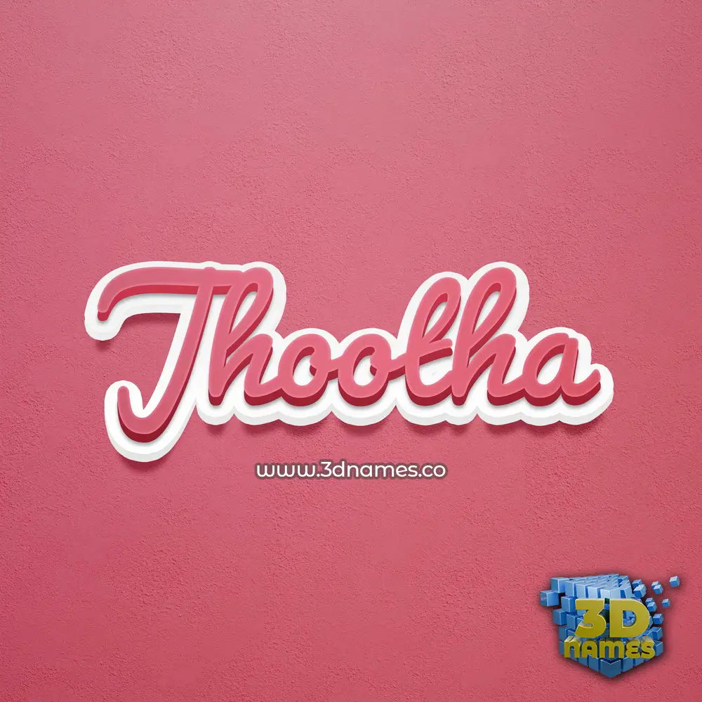 jhootha in Red Scribble style - 3D name wallpaper