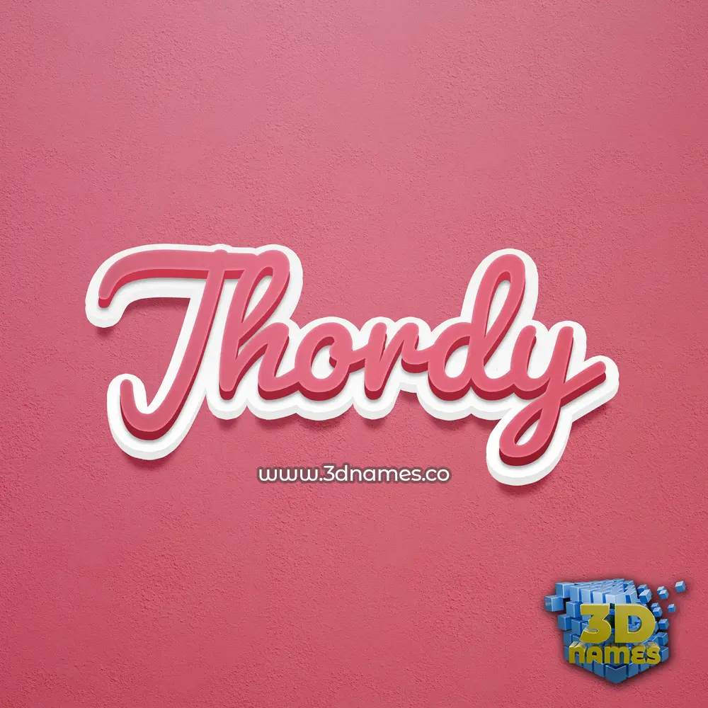 jhordy in Red Scribble style - 3D name wallpaper