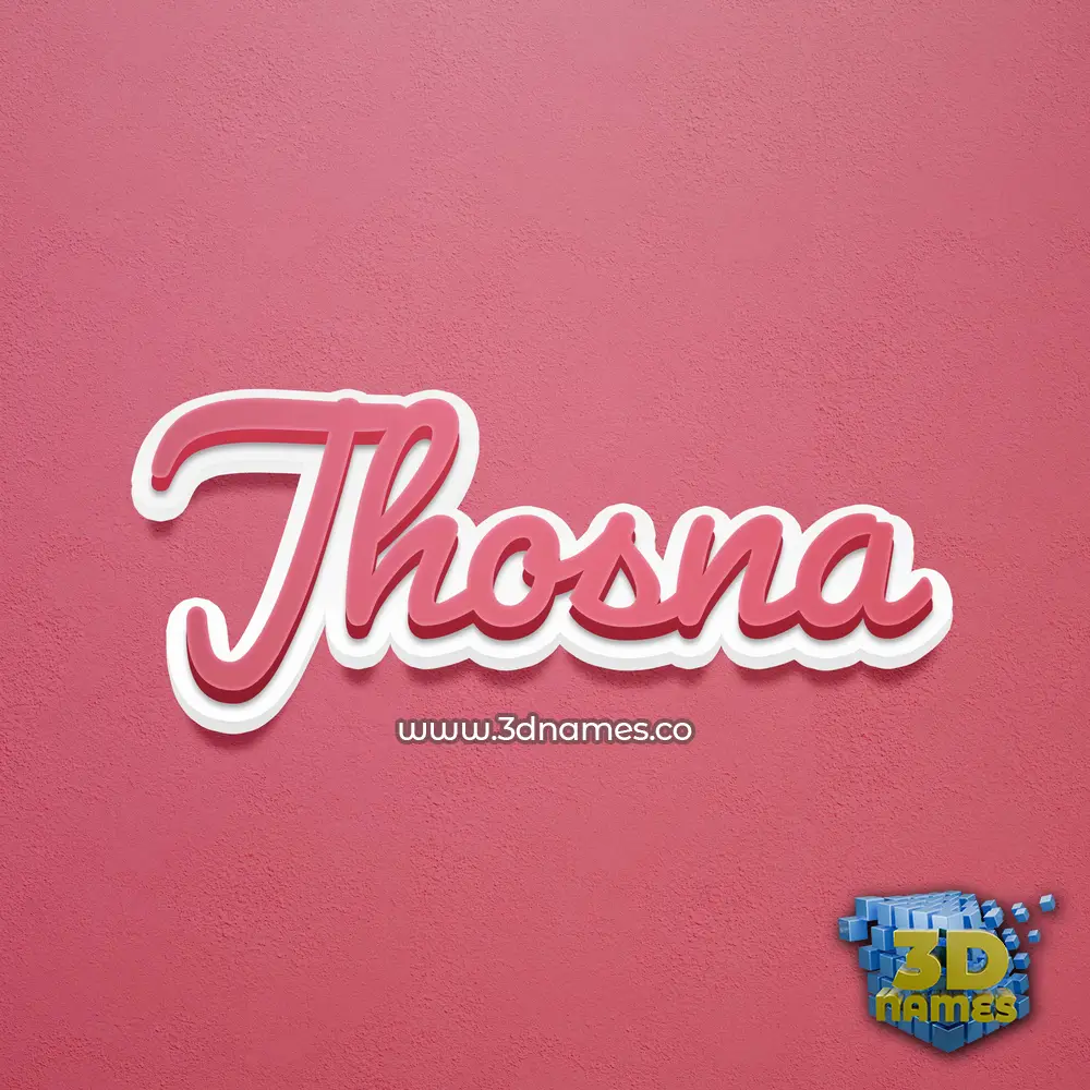 jhosna in Red Scribble style - 3D name wallpaper
