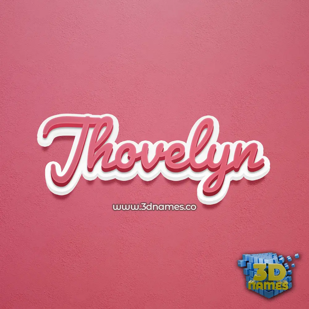 jhovelyn in Red Scribble style - 3D name wallpaper