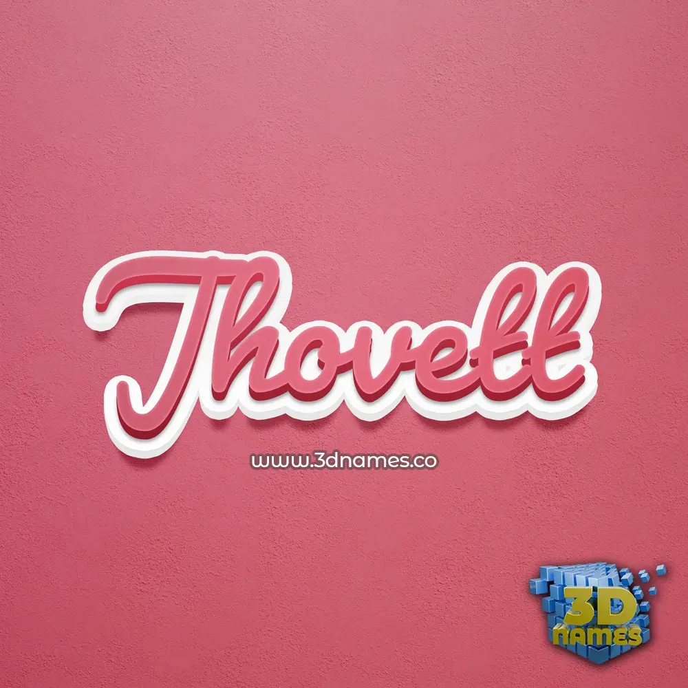 jhovett in Red Scribble style - 3D name wallpaper