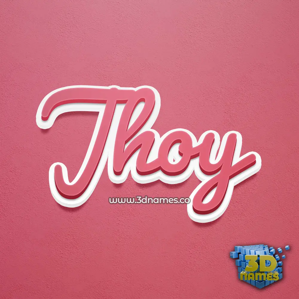 jhoy in Red Scribble style - 3D name wallpaper