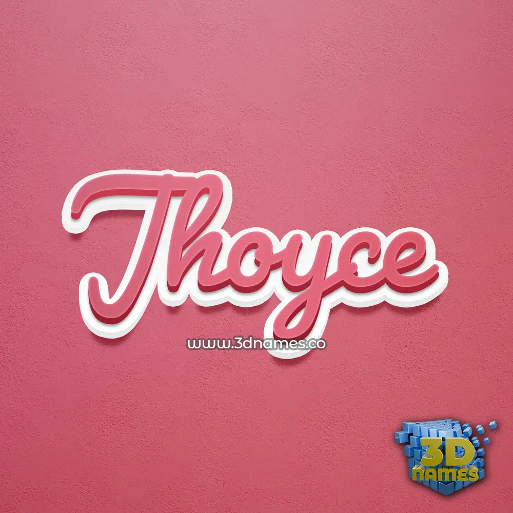 jhoyce in Red Scribble style - 3D name wallpaper
