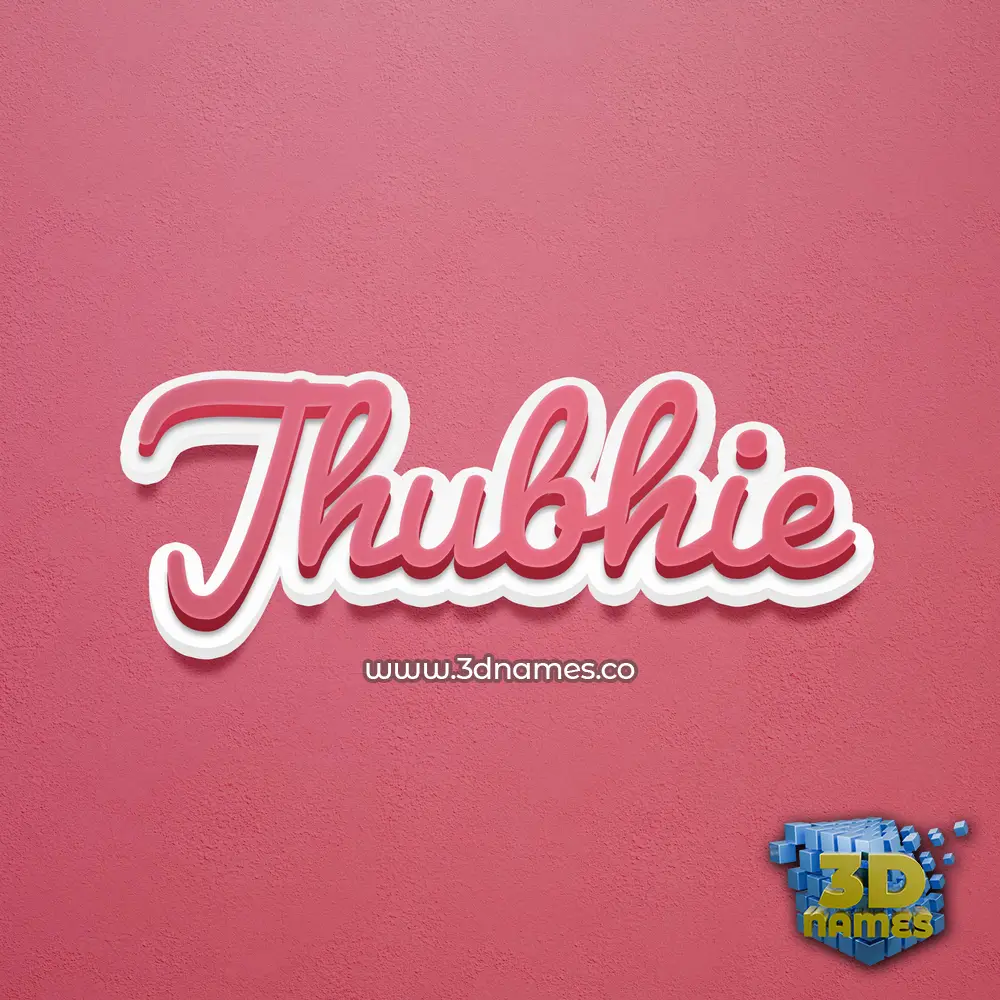 jhubhie in Red Scribble style - 3D name wallpaper