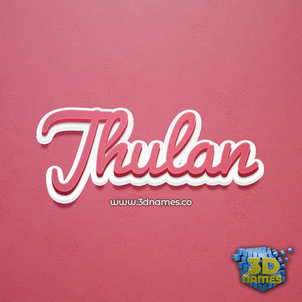 jhulan in Red Scribble style - 3D name wallpaper
