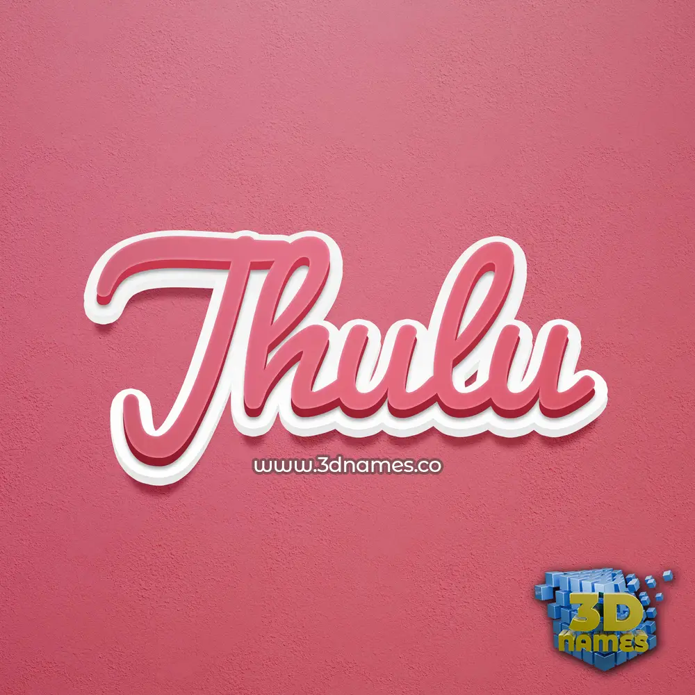 jhulu in Red Scribble style - 3D name wallpaper