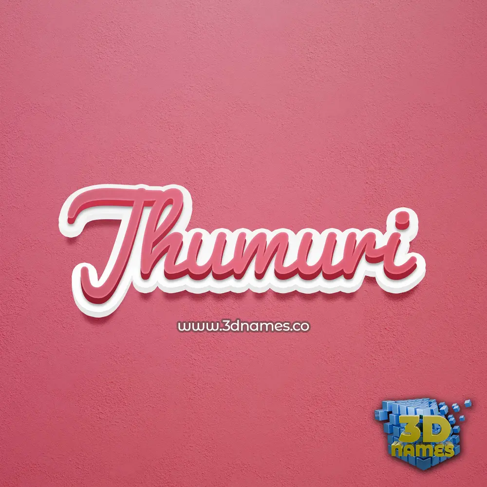 jhumuri in Red Scribble style - 3D name wallpaper