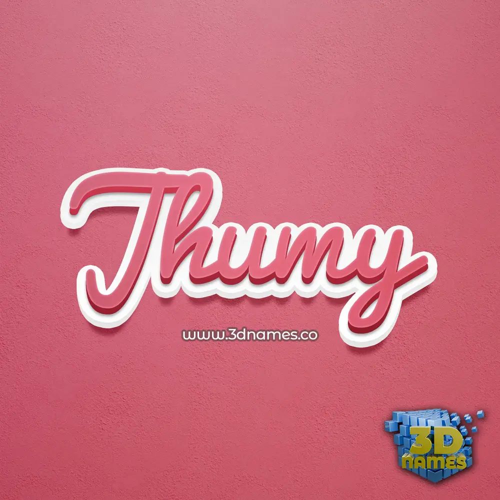 jhumy in Red Scribble style - 3D name wallpaper