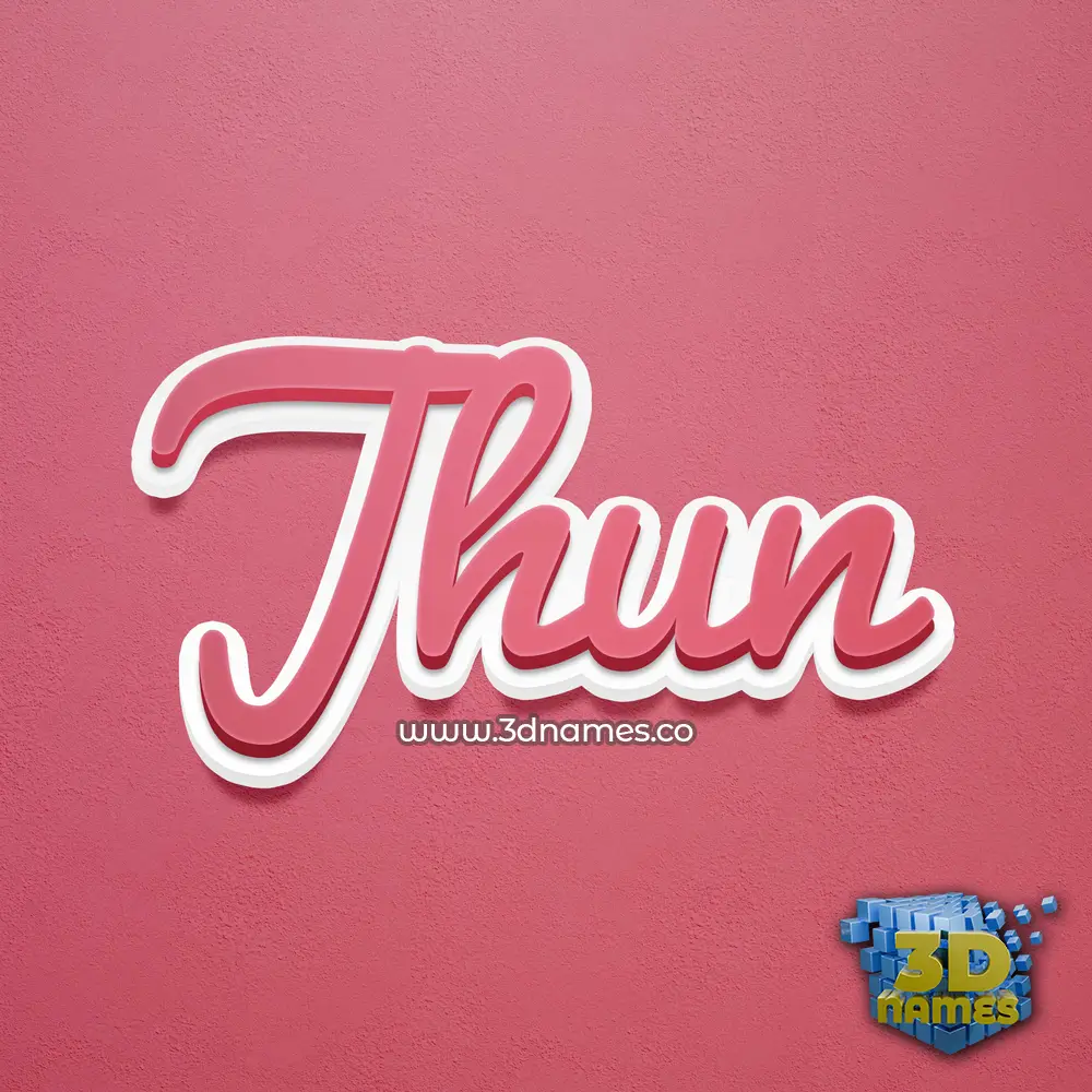 jhun in Red Scribble style - 3D name wallpaper