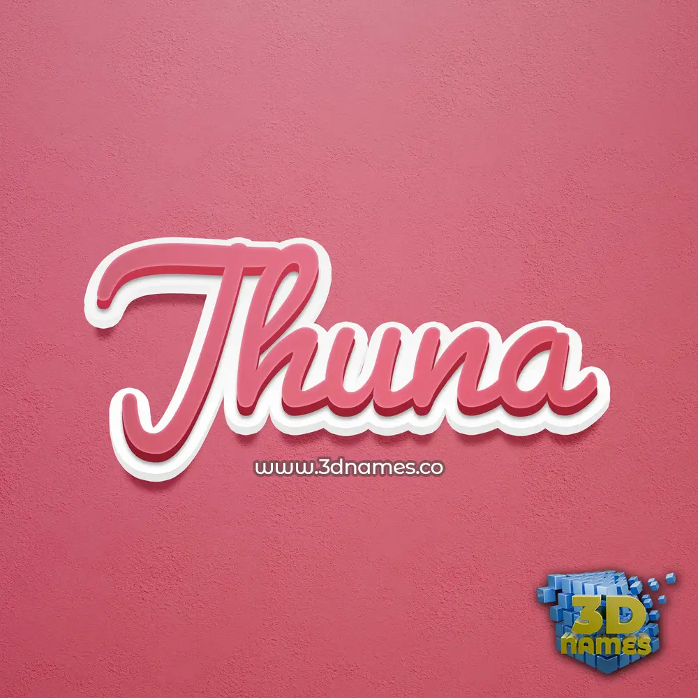jhuna in Red Scribble style - 3D name wallpaper