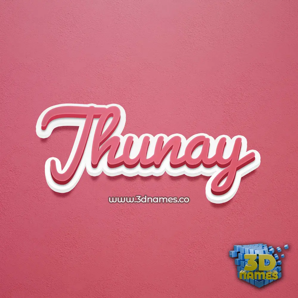 jhunay in Red Scribble style - 3D name wallpaper