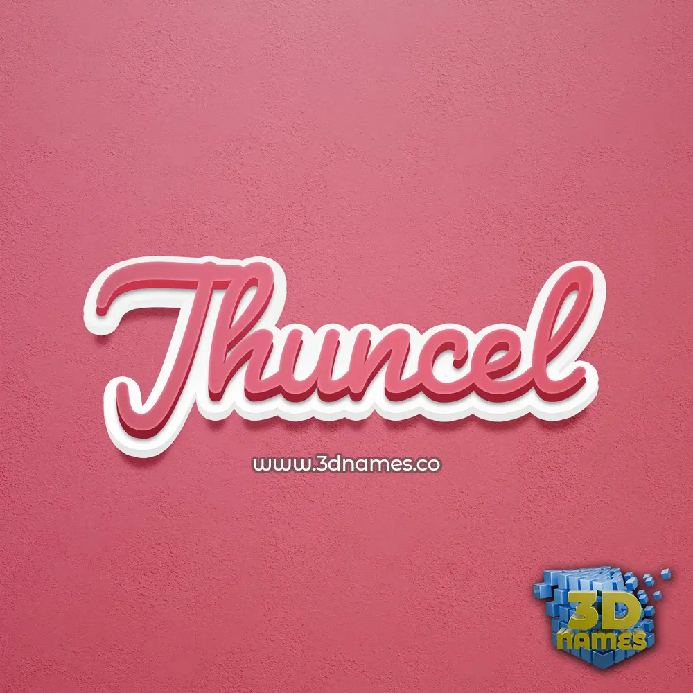 jhuncel in Red Scribble style - 3D name wallpaper