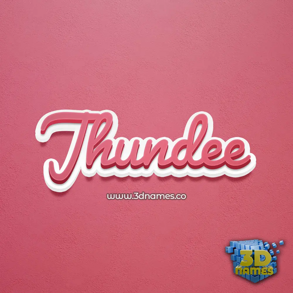 jhundee in Red Scribble style - 3D name wallpaper