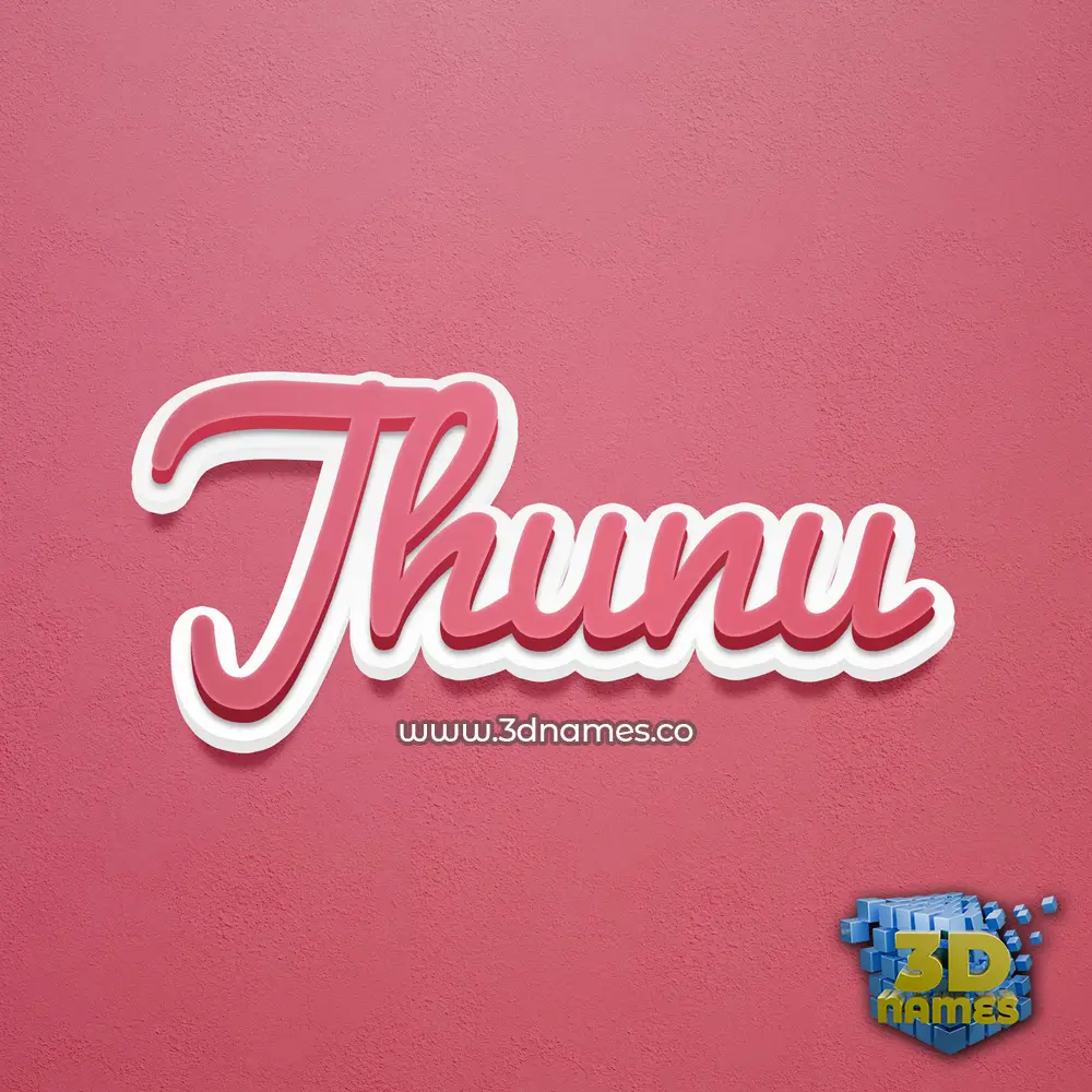 jhunu in Red Scribble style - 3D name wallpaper
