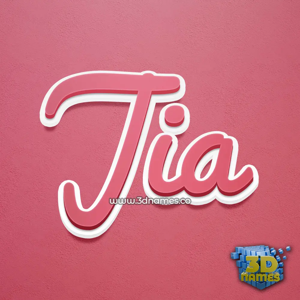 jia in Red Scribble style - 3D name wallpaper