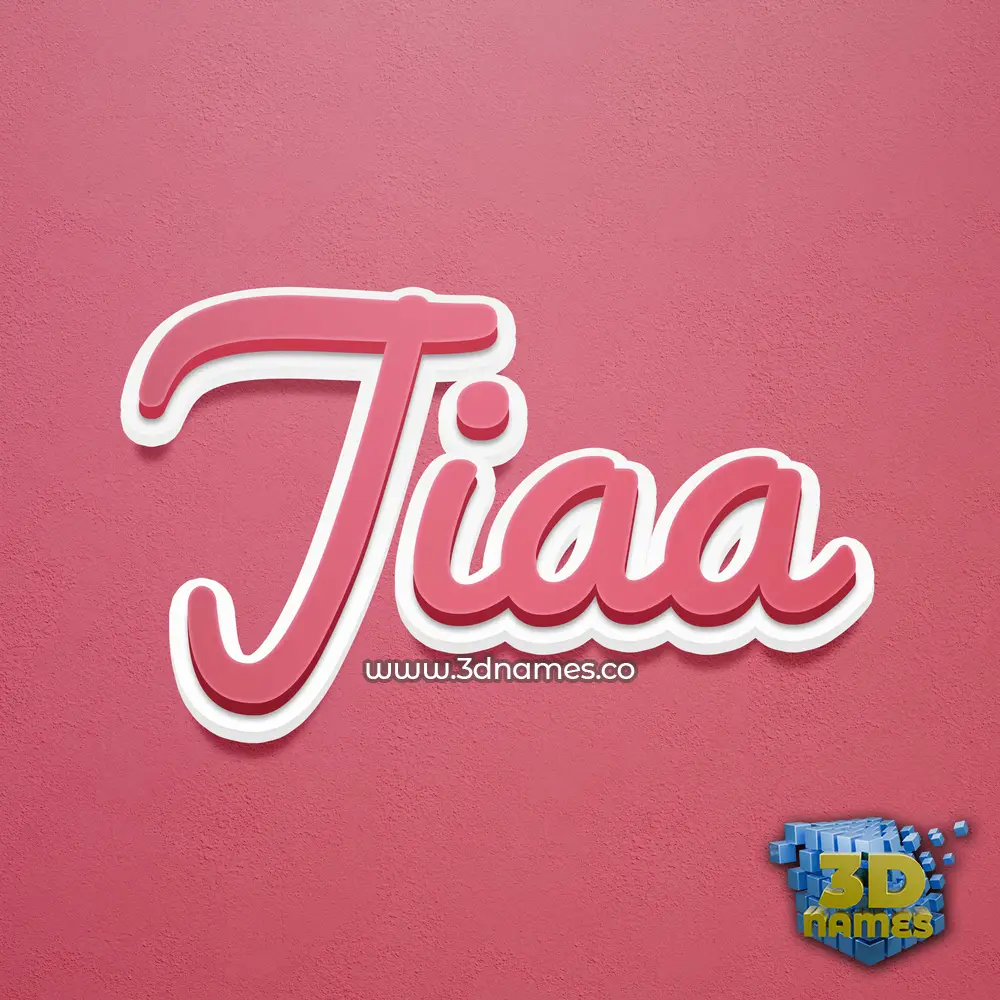 jiaa in Red Scribble style - 3D name wallpaper
