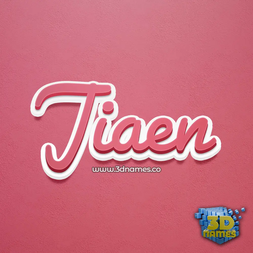 jiaen in Red Scribble style - 3D name wallpaper