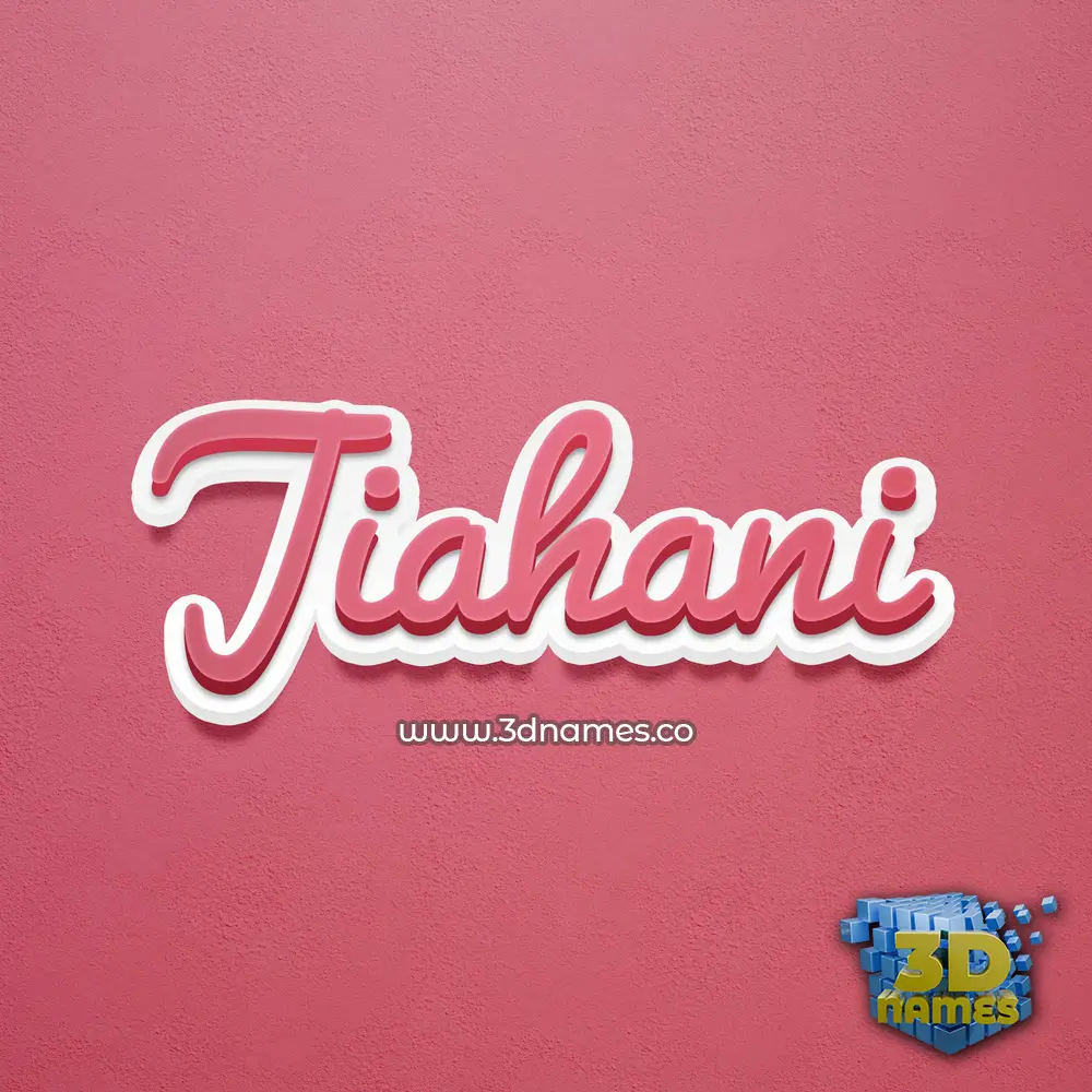 jiahani in Red Scribble style - 3D name wallpaper