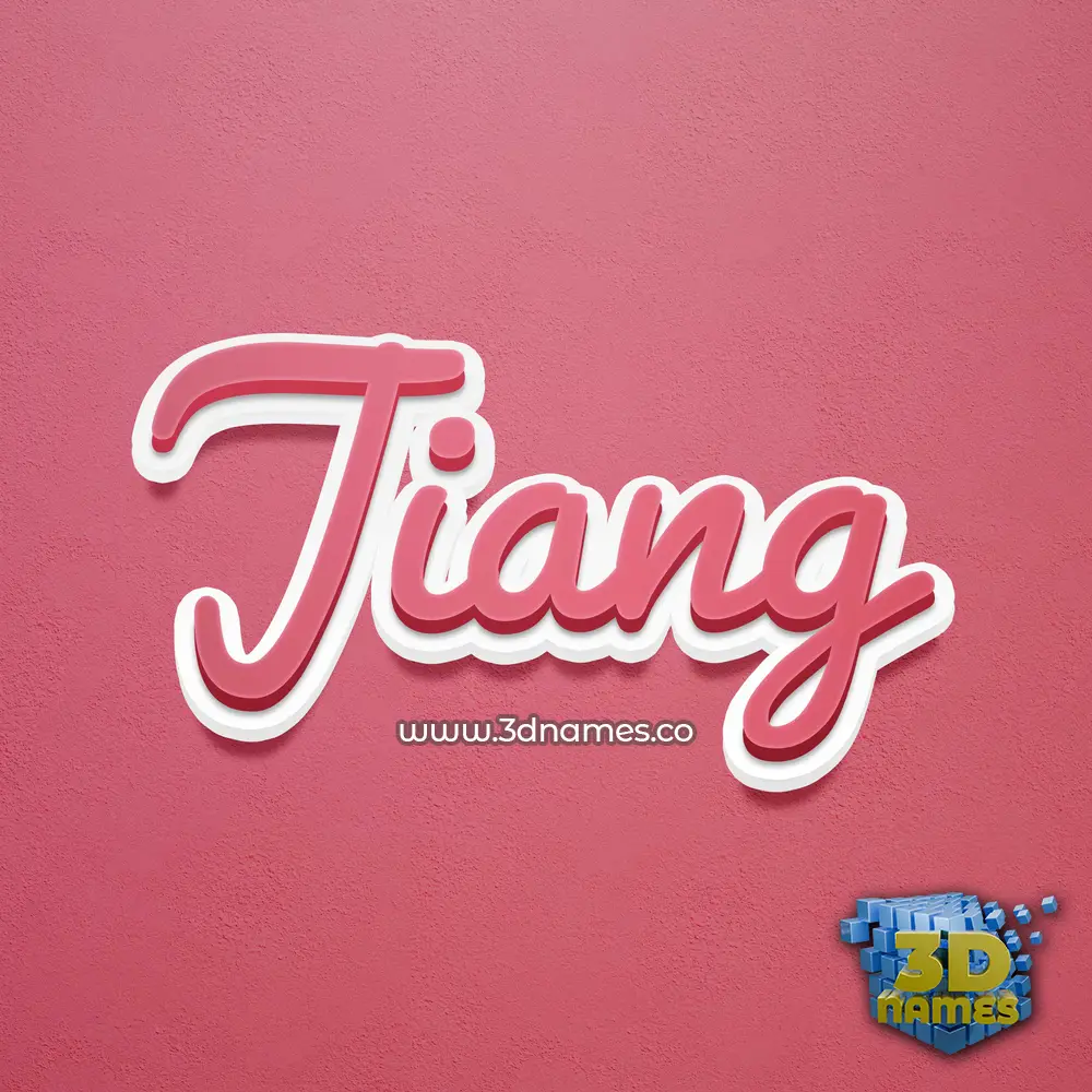 jiang in Red Scribble style - 3D name wallpaper