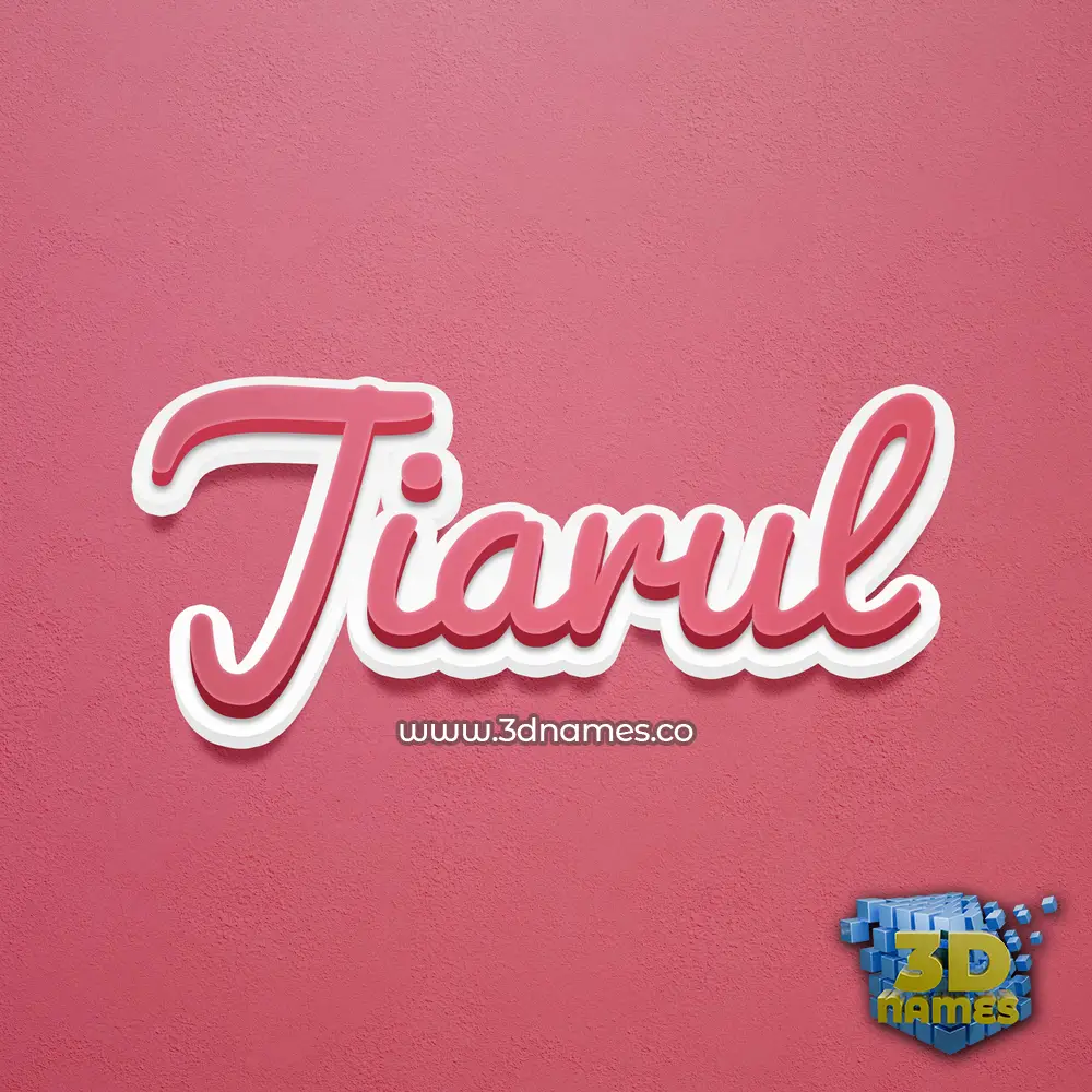 jiarul in Red Scribble style - 3D name wallpaper