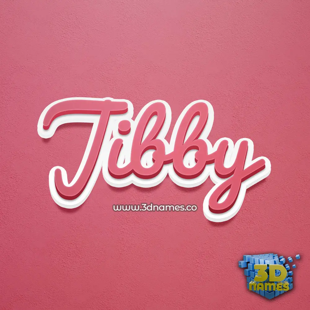 jibby in Red Scribble style - 3D name wallpaper