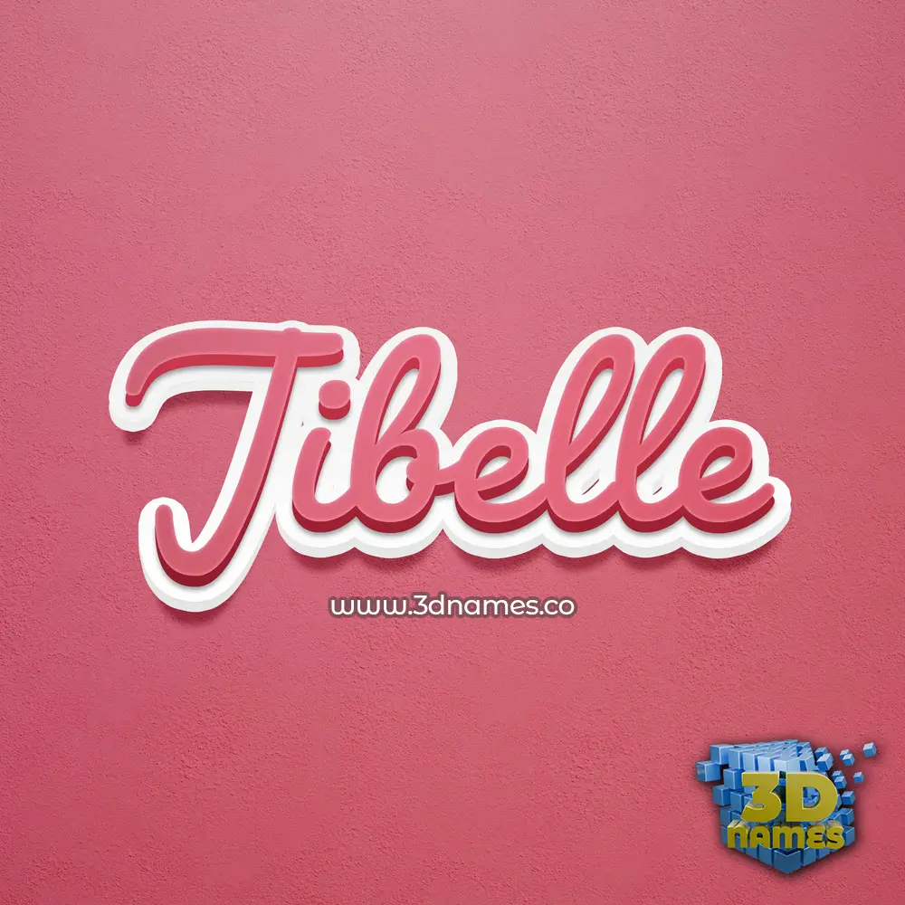 jibelle in Red Scribble style - 3D name wallpaper