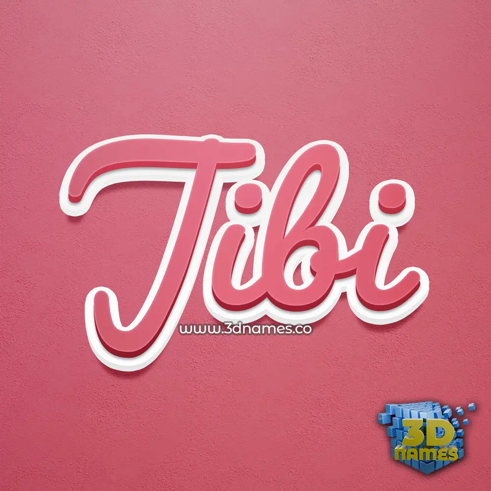 jibi in Red Scribble style - 3D name wallpaper