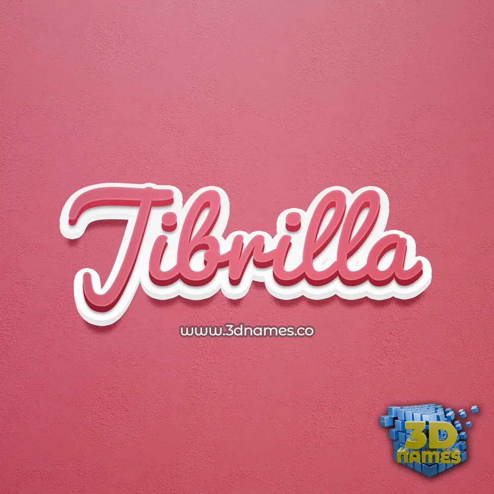 jibrilla in Red Scribble style - 3D name wallpaper