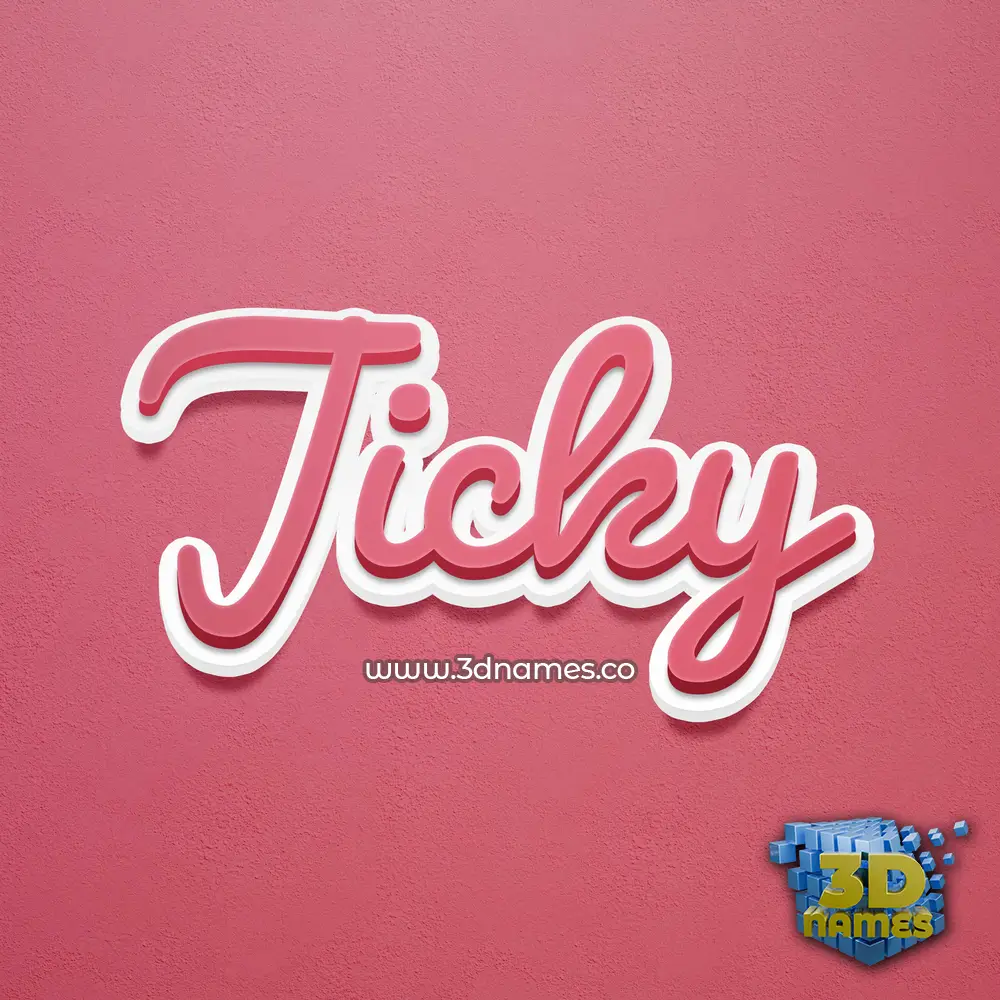 jicky in Red Scribble style - 3D name wallpaper