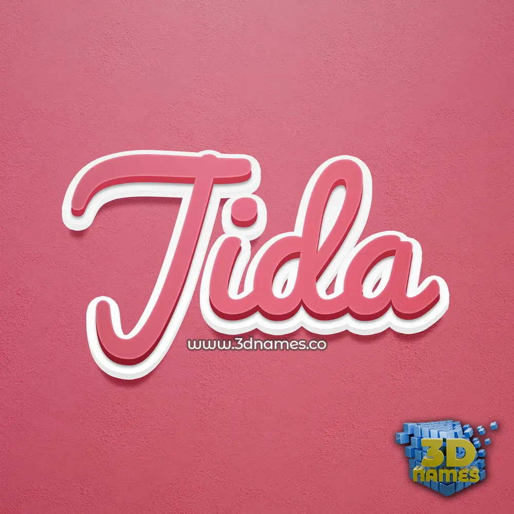 jida in Red Scribble style - 3D name wallpaper
