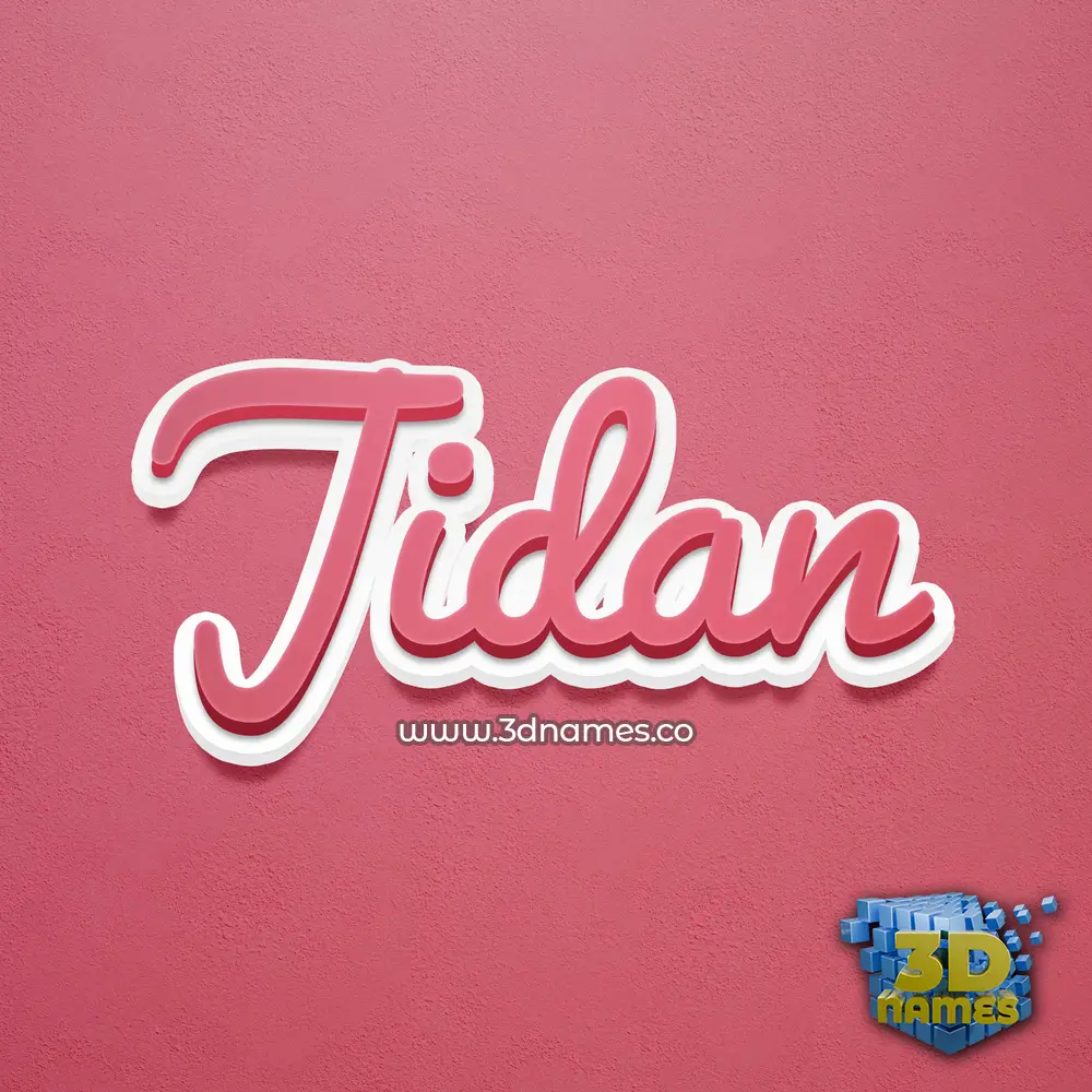 jidan in Red Scribble style - 3D name wallpaper