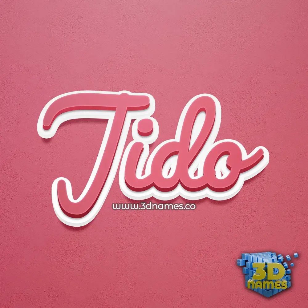 jido in Red Scribble style - 3D name wallpaper