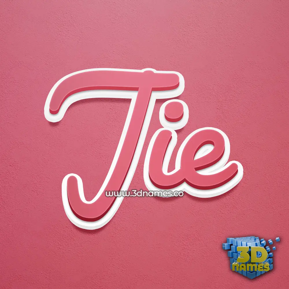 jie in Red Scribble style - 3D name wallpaper