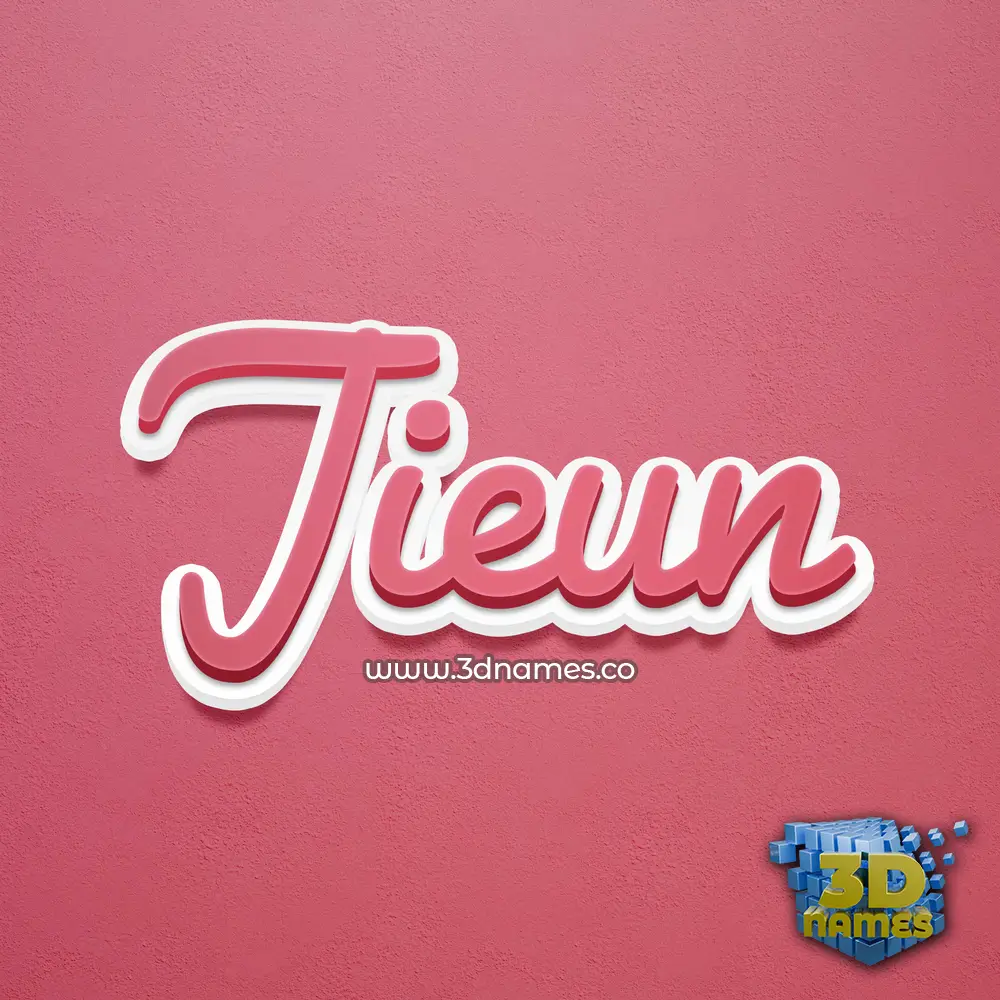 jieun in Red Scribble style - 3D name wallpaper