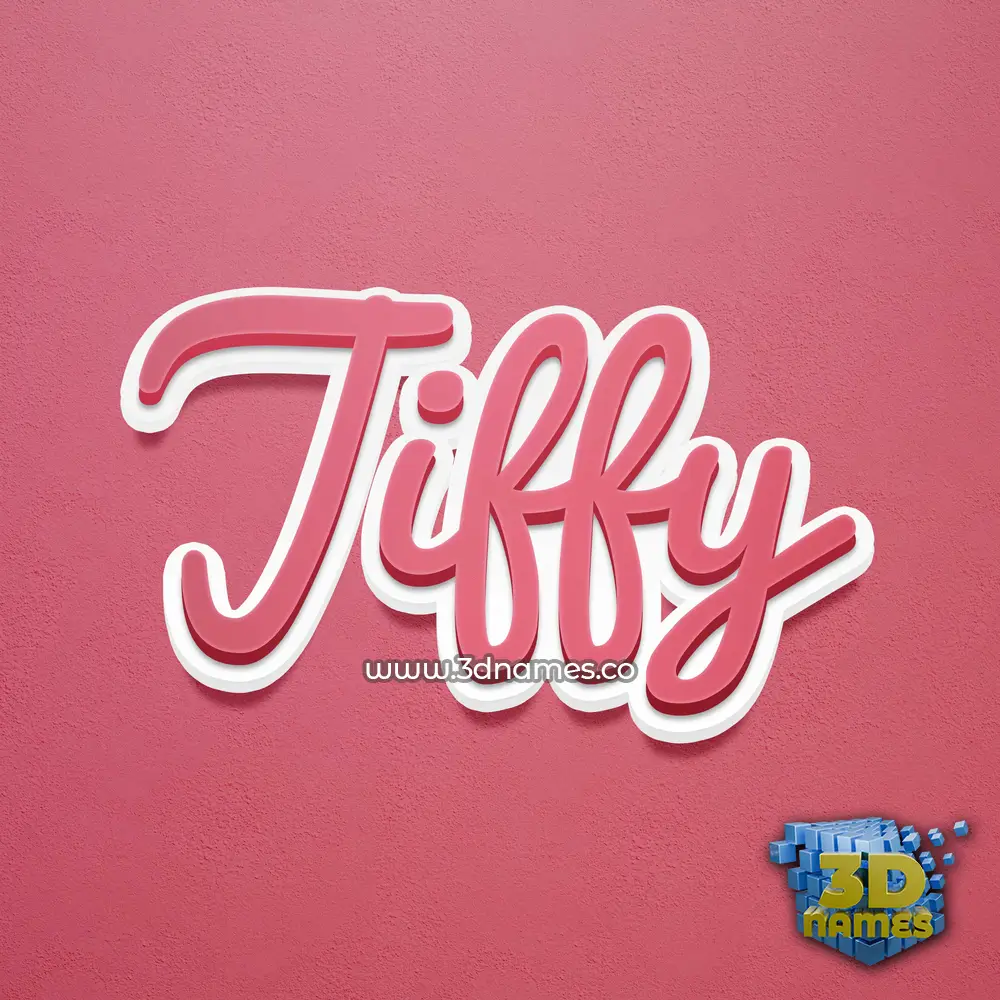 jiffy in Red Scribble style - 3D name wallpaper